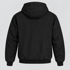 Slop Script Duck Work Jacket in Black, back view