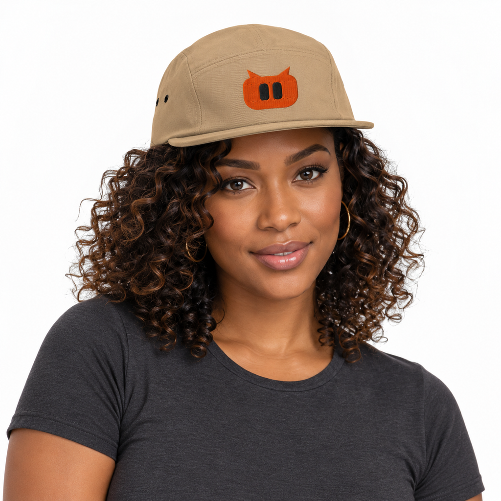SLOPCANNON Snout Five-Panel Cap, worn by a model