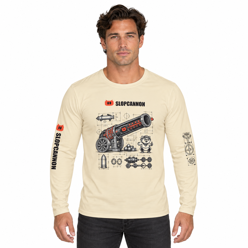 Cannon Blueprint Long Sleeve — Cream, worn by a model