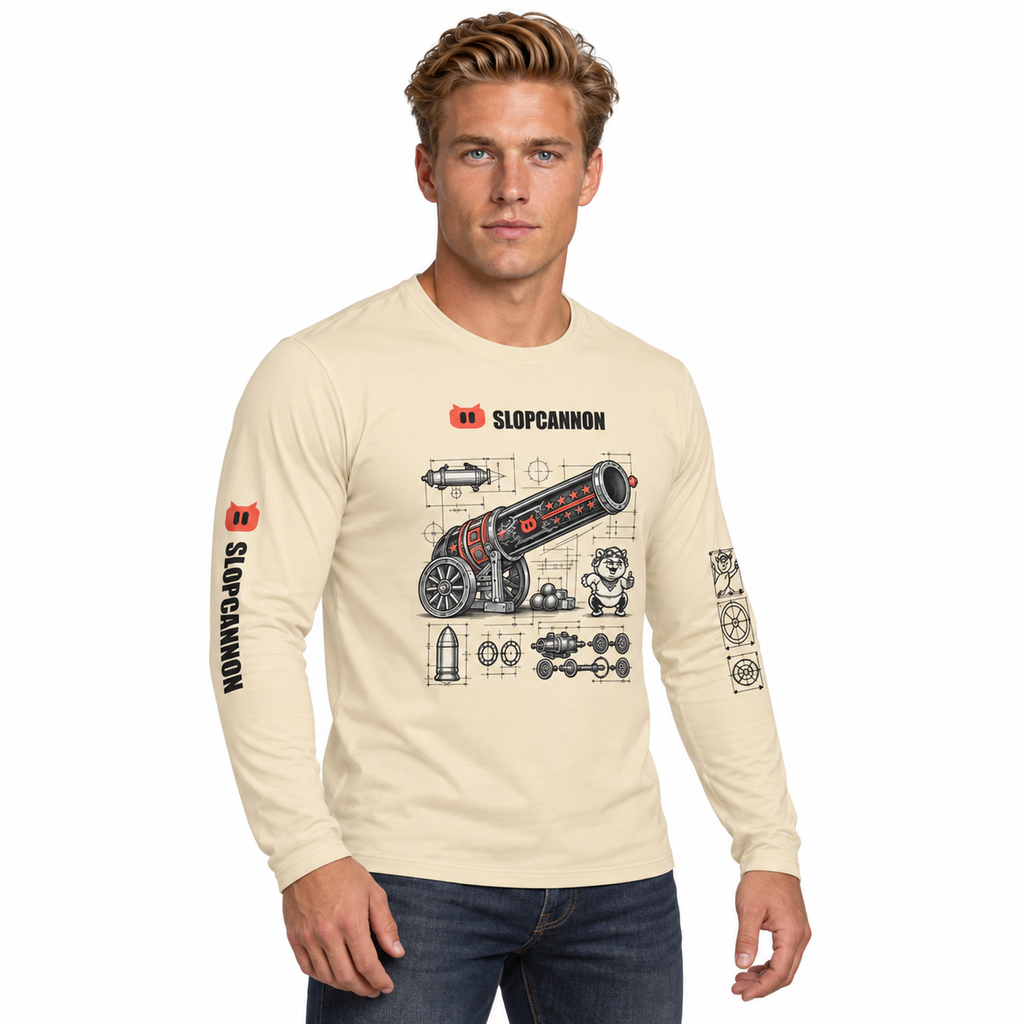 Cannon Blueprint Long Sleeve — Cream, worn by a model