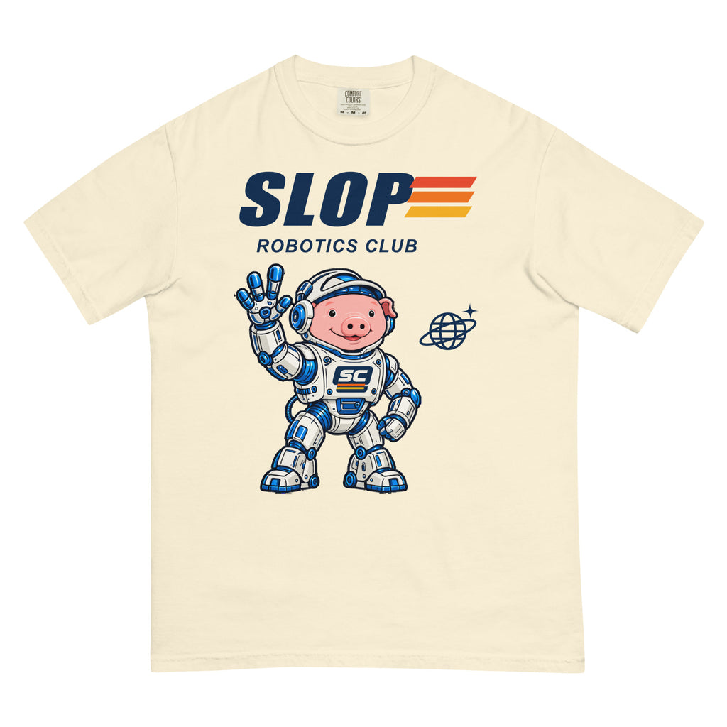 Robotics Club Tee in Ivory, front view