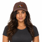 Cannon Corduroy Cap in Brown, worn by a model
