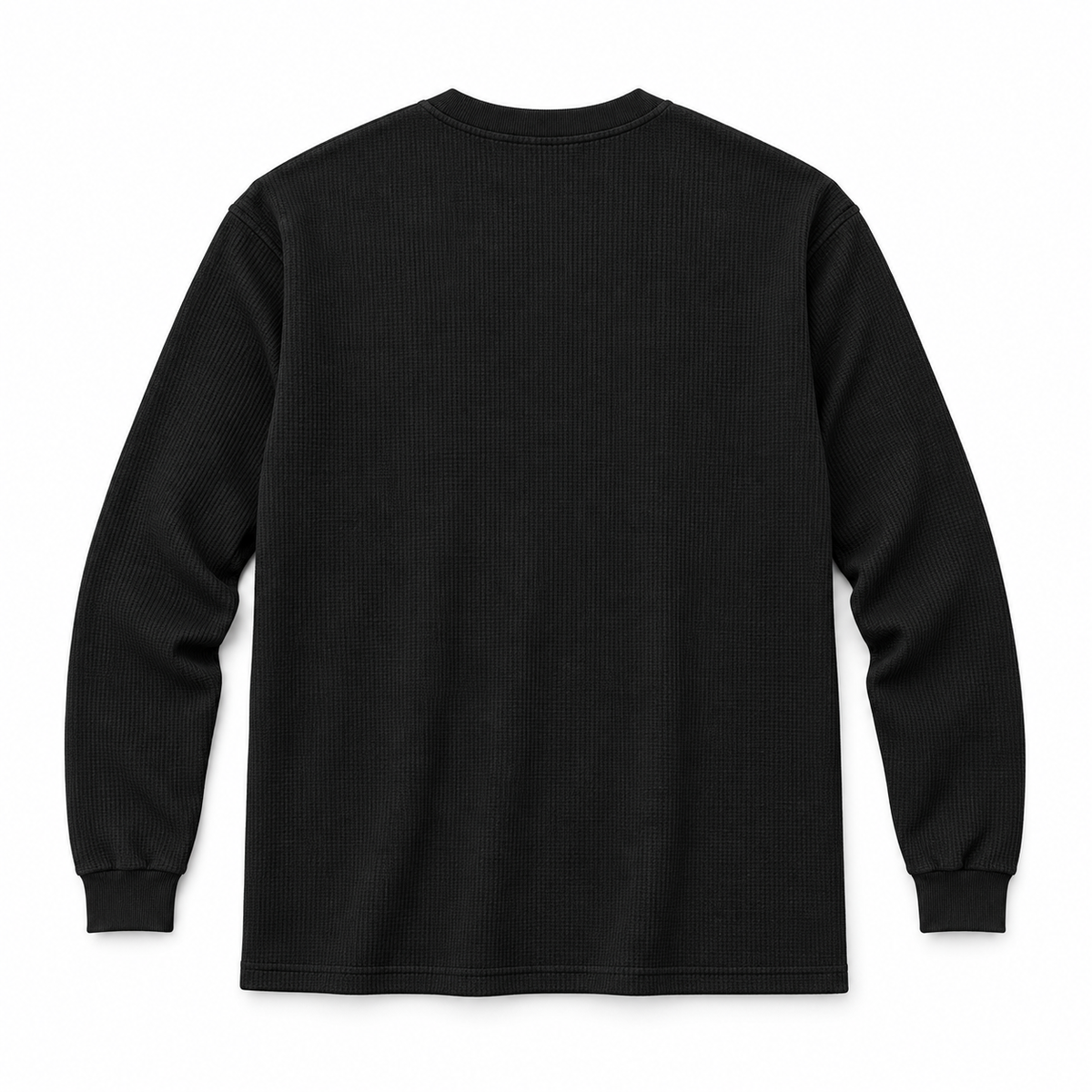 SLOPCANNON Waffle Thermal in Black, back view