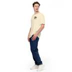 Slop Cannon Tee - Cannon Boys — Natural — Printful Men's 5 Left Front provider model view; exact configured product and artwork; digital mockup.