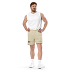 Slop Cannon Mesh Shorts - Cannon Boys — Bone (printed) — Printful Men's Front provider model view; exact configured product and artwork; digital mockup.