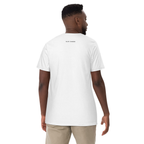 MAGAtard Deep State Tee — White — Printful Men's 3 Back provider model view; exact configured product and artwork; digital mockup.