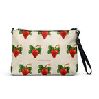 Slop Cannon Sweet Trouble Crossbody Bag — Cream / black trim — front view; bag only; printed faux leather with black trim; supplier digital mockup.