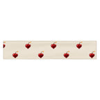 Slop Cannon Heart Fuse Headband — Cream — flat front view; one straight headband; printed straight polyester/elastane band; supplier digital mockup.