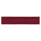 Slop Cannon Short Fuse Headband — Burgundy — flat front view; one straight headband; printed straight polyester/elastane band; supplier digital mockup.