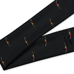 Slop Cannon Loaded Headband — Black — print and seam detail; one straight headband; printed straight polyester/elastane band; supplier digital mockup.