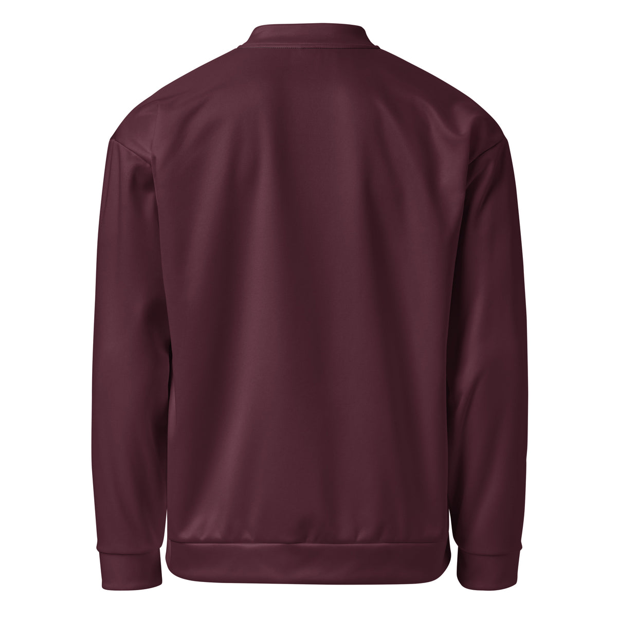 Slop Script Bomber Jacket in Oxblood, back view