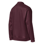 Slop Script Bomber Jacket in Oxblood, right back three-quarter view