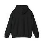 Black Gildan 18500 hoodie back view.