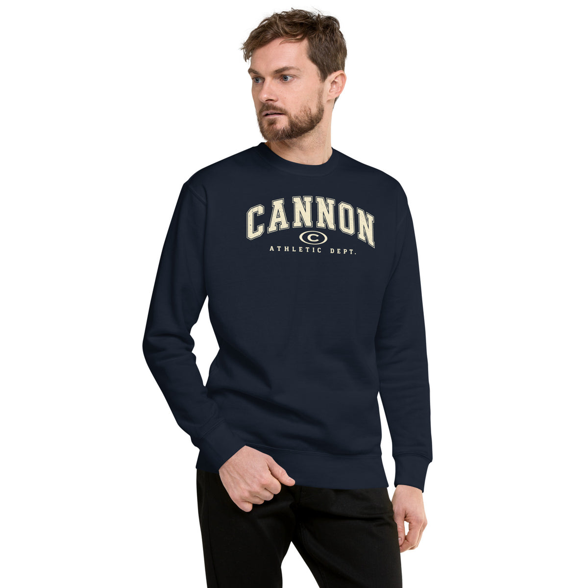 Cannon Athletic Navy Blazer crewneck - supplier model view 1