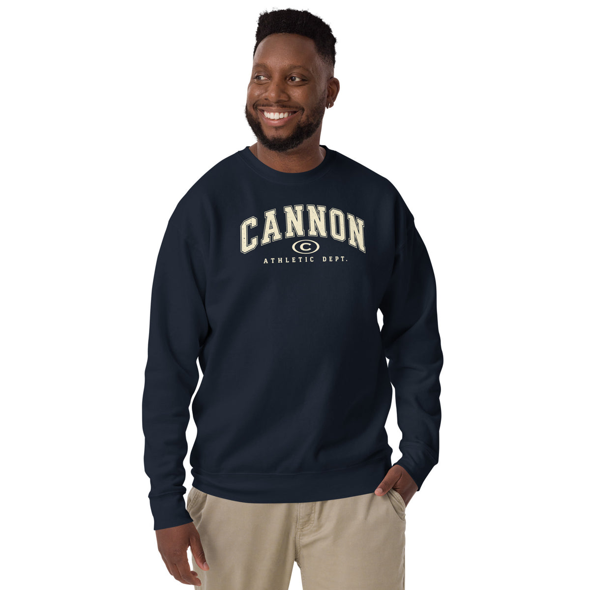 Cannon Athletic Navy Blazer crewneck - supplier model view 3