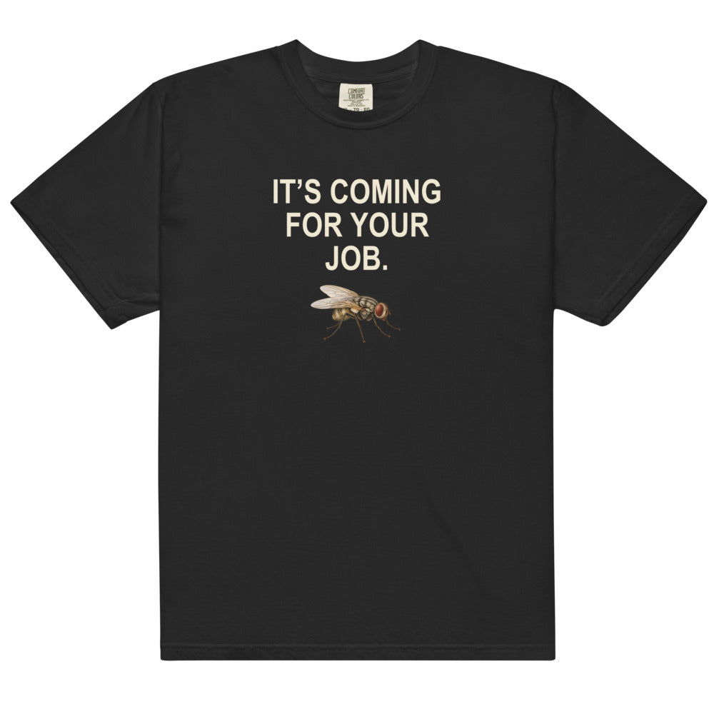 Coming for Your Job Tee — Black Comfort Colors 1717 — revised supplier garment flat alternate