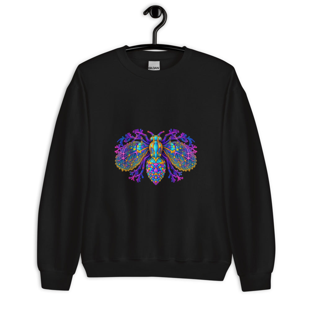 Neural Fly Sweatshirt — Black Gildan 18000 — garment on hanger