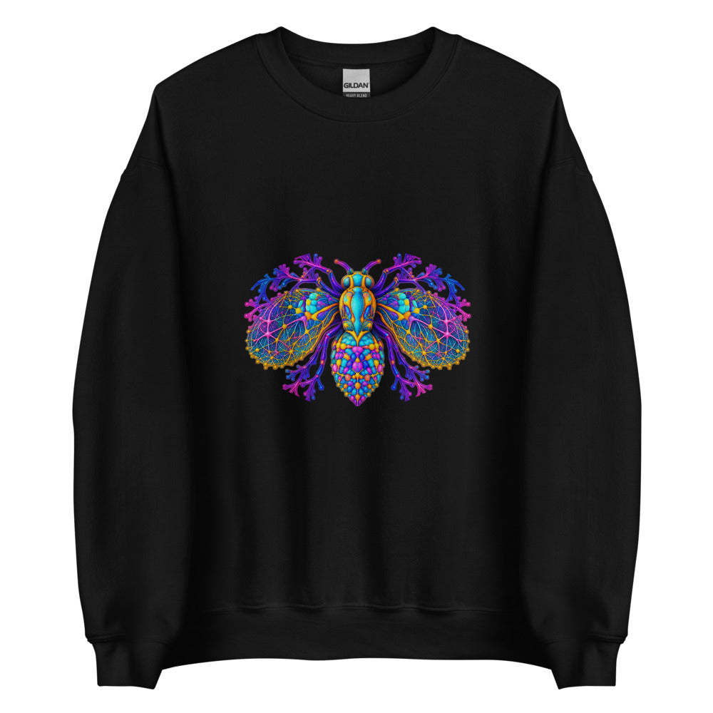 Neural Fly Sweatshirt — Black Gildan 18000 — garment flat 2