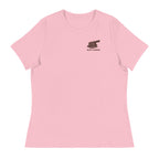 Do Not Aim At Ex — Pink — full front with approved artwork; Bella + Canvas 6400 Pink; supplier digital mockup.