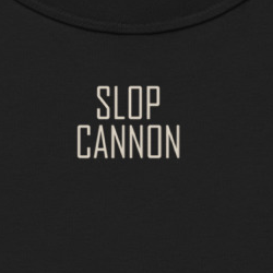 Smokeshow women's tank — Solid Black Blend — small outside-nape wordmark detail, literally cropped from supplier digital mockup; Women's Micro-Rib Tank Top | Bella Canvas 1012 Solid Black Blend; supplier digital mockup.