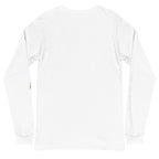 Cherry Fuse Sleeve long sleeve tee — White — plain back body with configured wearer-left sleeve print; Unisex Long Sleeve Tee | Bella + Canvas 3501 White; supplier digital mockup.