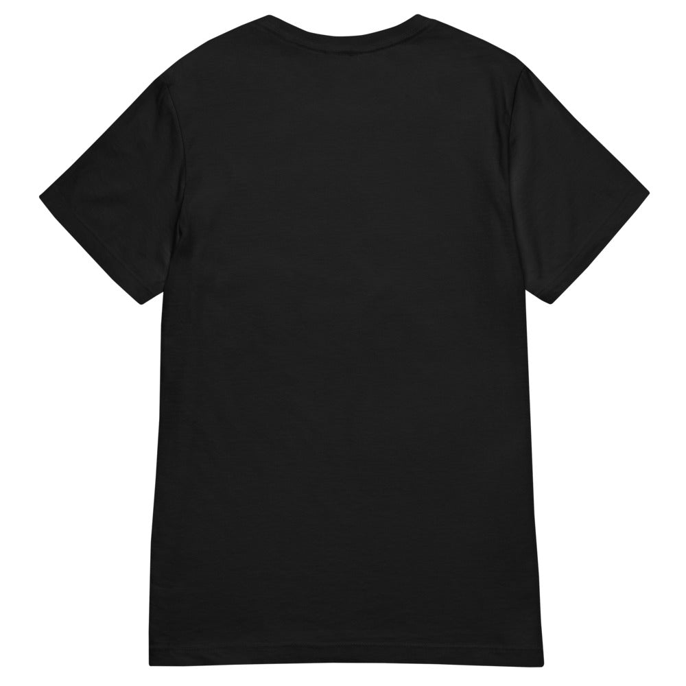Loaded women's tee — Black — plain back with no rear print; Women's Basic Softstyle T-Shirt | Gildan 64000L Black; supplier digital mockup.