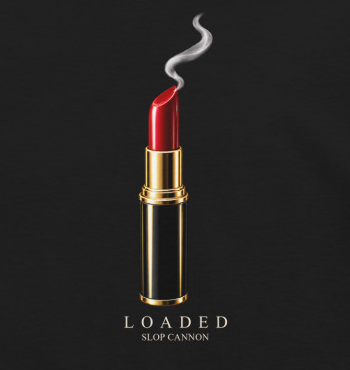 Loaded women's tee — Black — front artwork detail cropped from supplier digital mockup; Women's Basic Softstyle T-Shirt | Gildan 64000L Black; supplier digital mockup.