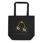 Bad Luck Club tote — Black — full front with approved artwork; Eco Tote Bag | Econscious EC8000 Black; supplier digital mockup.