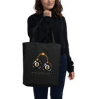 Bad Luck Club tote — Black — model carrying tote; tote only; Eco Tote Bag | Econscious EC8000 Black; supplier digital mockup.