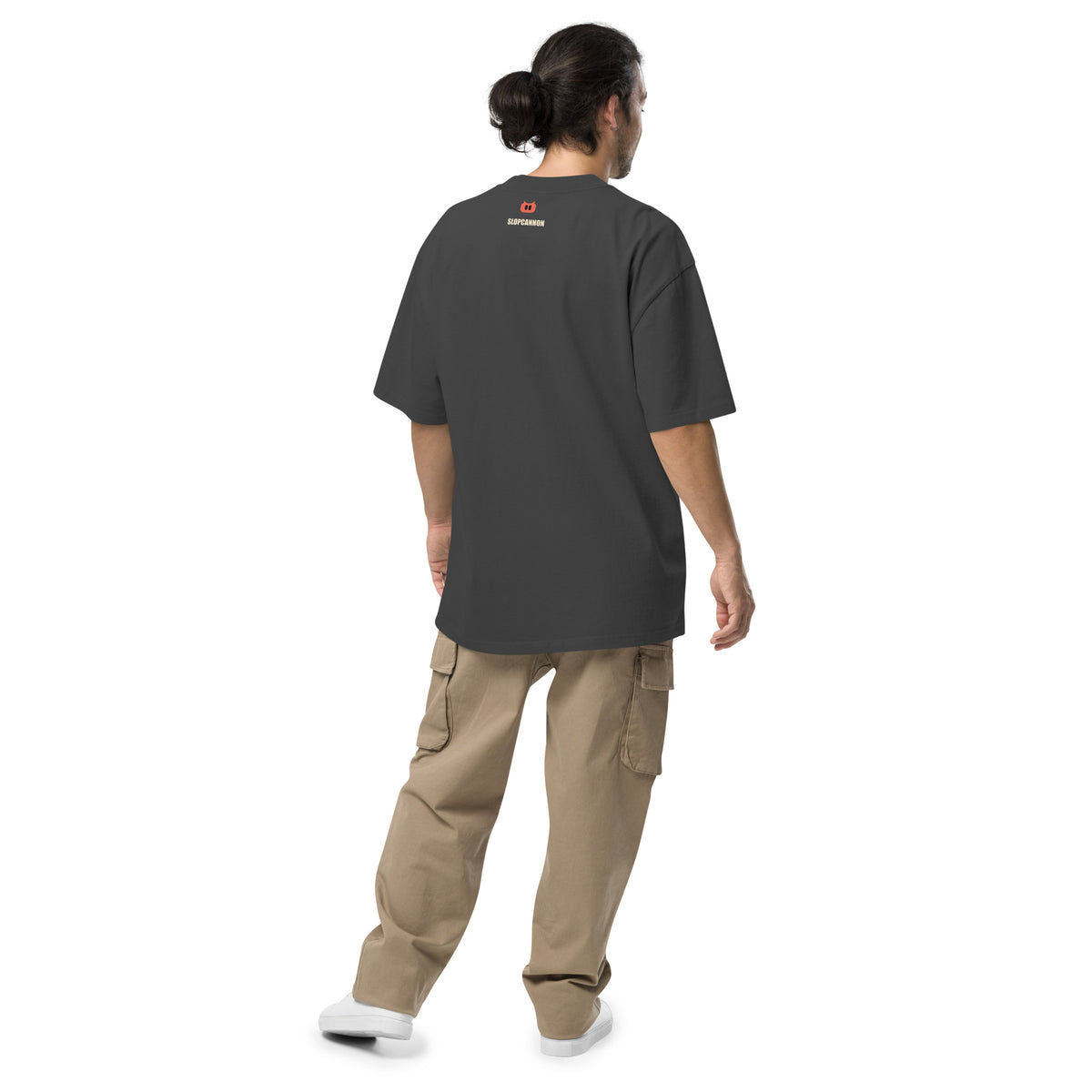 Cannon Launch Oversized Tee, worn by a model, back view
