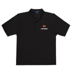 SLOPCANNON Snout Polo in Black, close-up of the embroidery