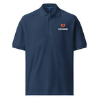 SLOPCANNON Snout Polo in Navy, worn by a model