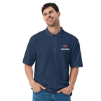 SLOPCANNON Snout Polo in Navy, worn by a model