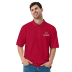 SLOPCANNON Snout Polo in Red, worn by a model