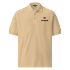 SLOPCANNON Snout Polo in Stone, worn by a model