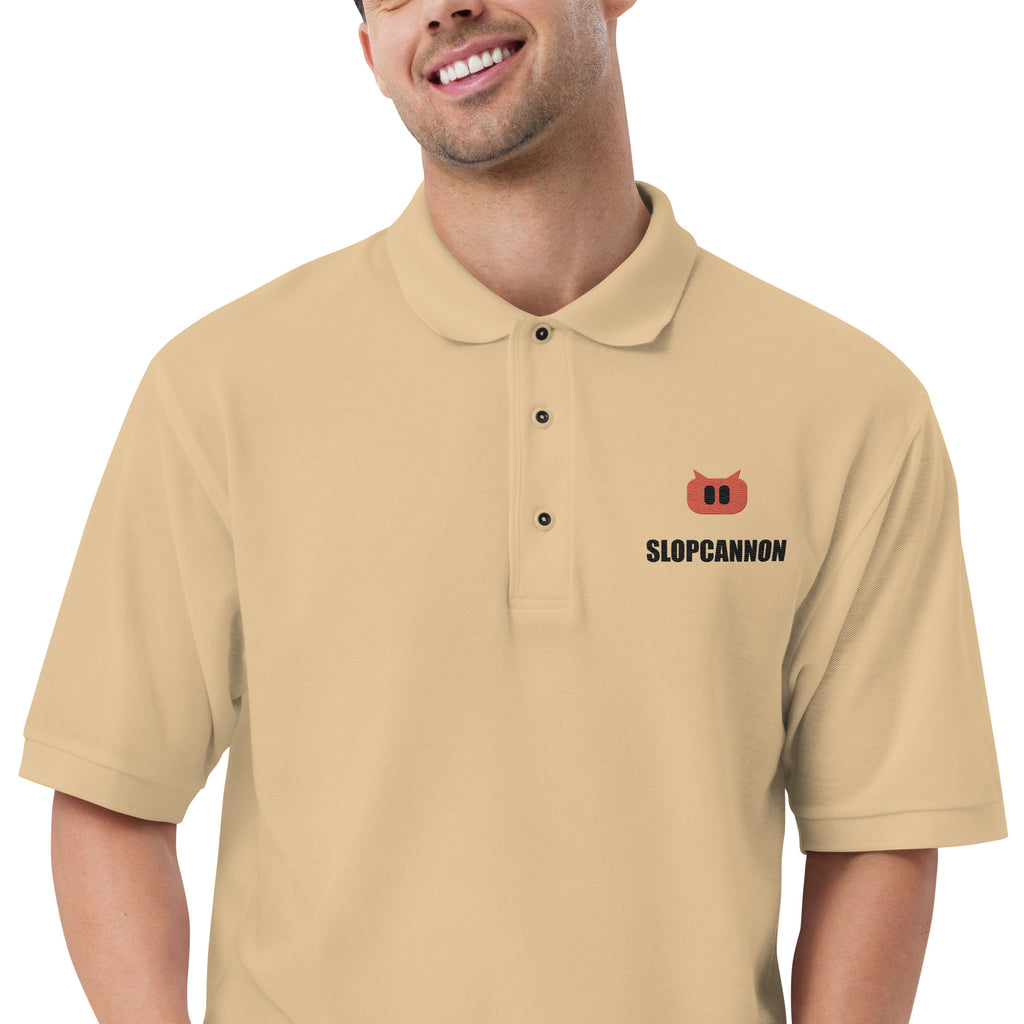 SLOPCANNON Snout Polo in Stone, close-up