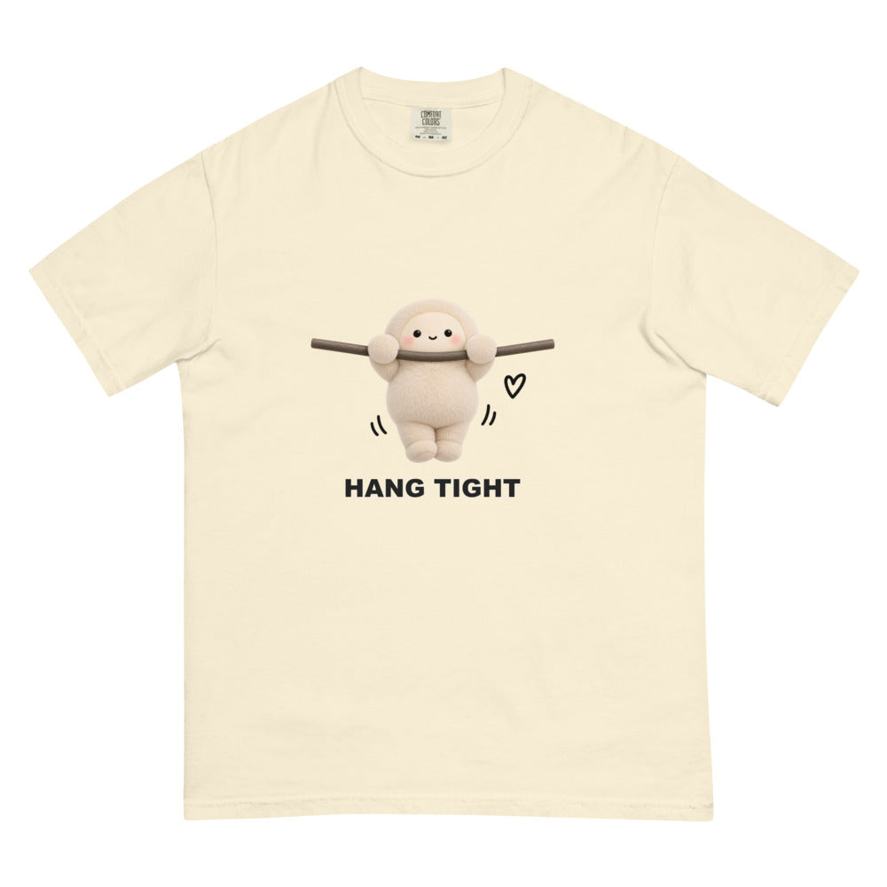 Muse Hang Tight ivory tee, flat front product view