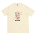 Muse Hotline ivory tee, flat front product view