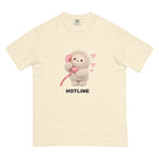 Muse Hotline ivory tee, flat front product view