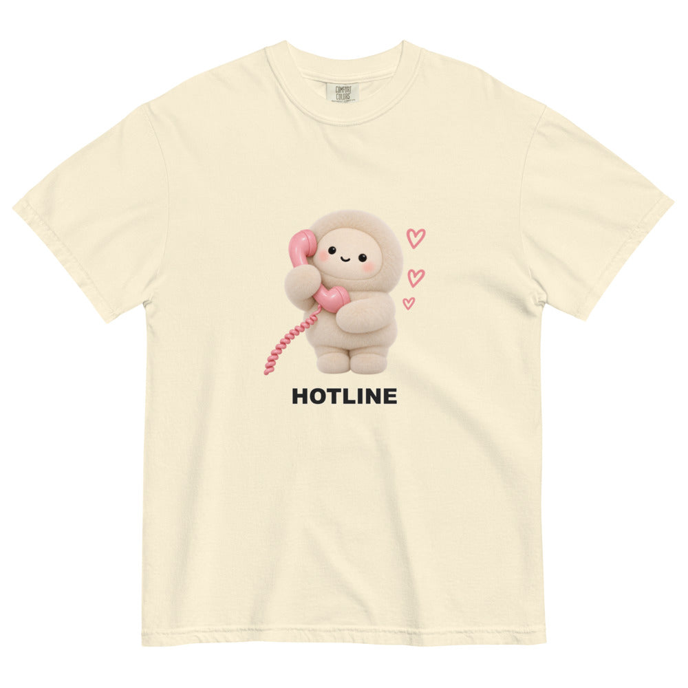 Muse Hotline ivory tee, draped front product view