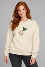 Good Ideas Club crewneck in Bone on roster model CW-F18