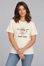 Hang Tight tee in Ivory on roster model CW-F17