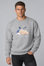 Do Not Disturb crewneck in Carbon Grey on roster model CW-M20
