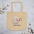 Muse Signal Boost oyster tote, flat lifestyle view