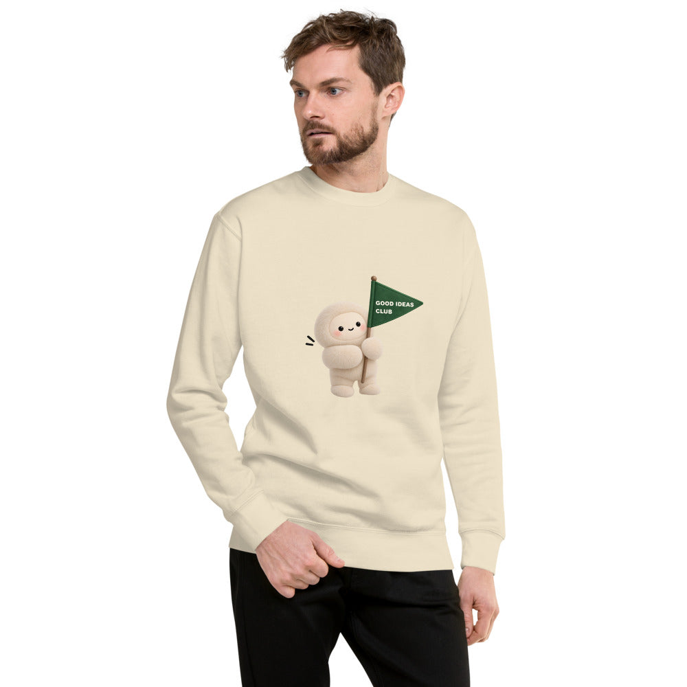 Muse Good Ideas Club Crewneck in Bone, model view 1