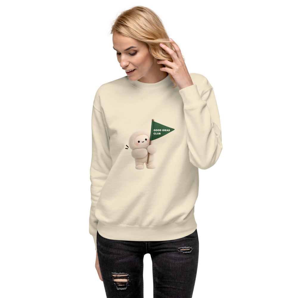 Muse Good Ideas Club Crewneck in Bone, model view 2