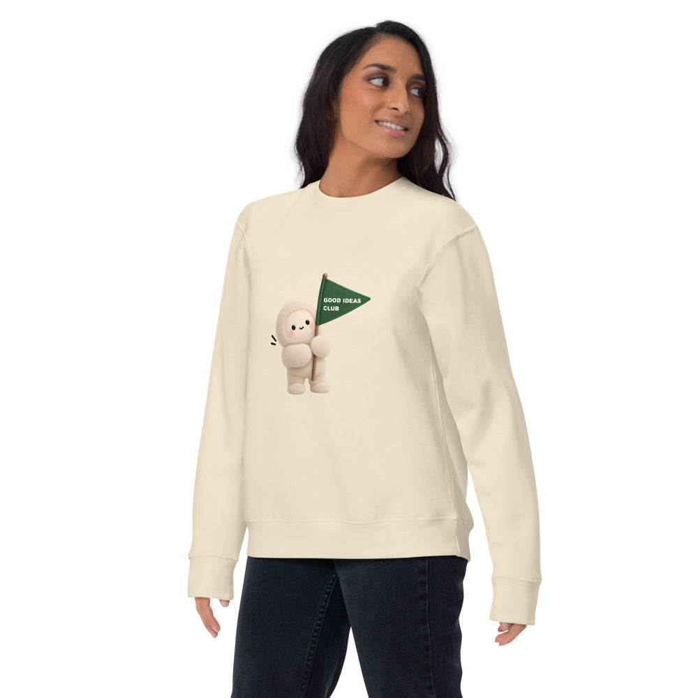 Muse Good Ideas Club Crewneck in Bone, model view 4
