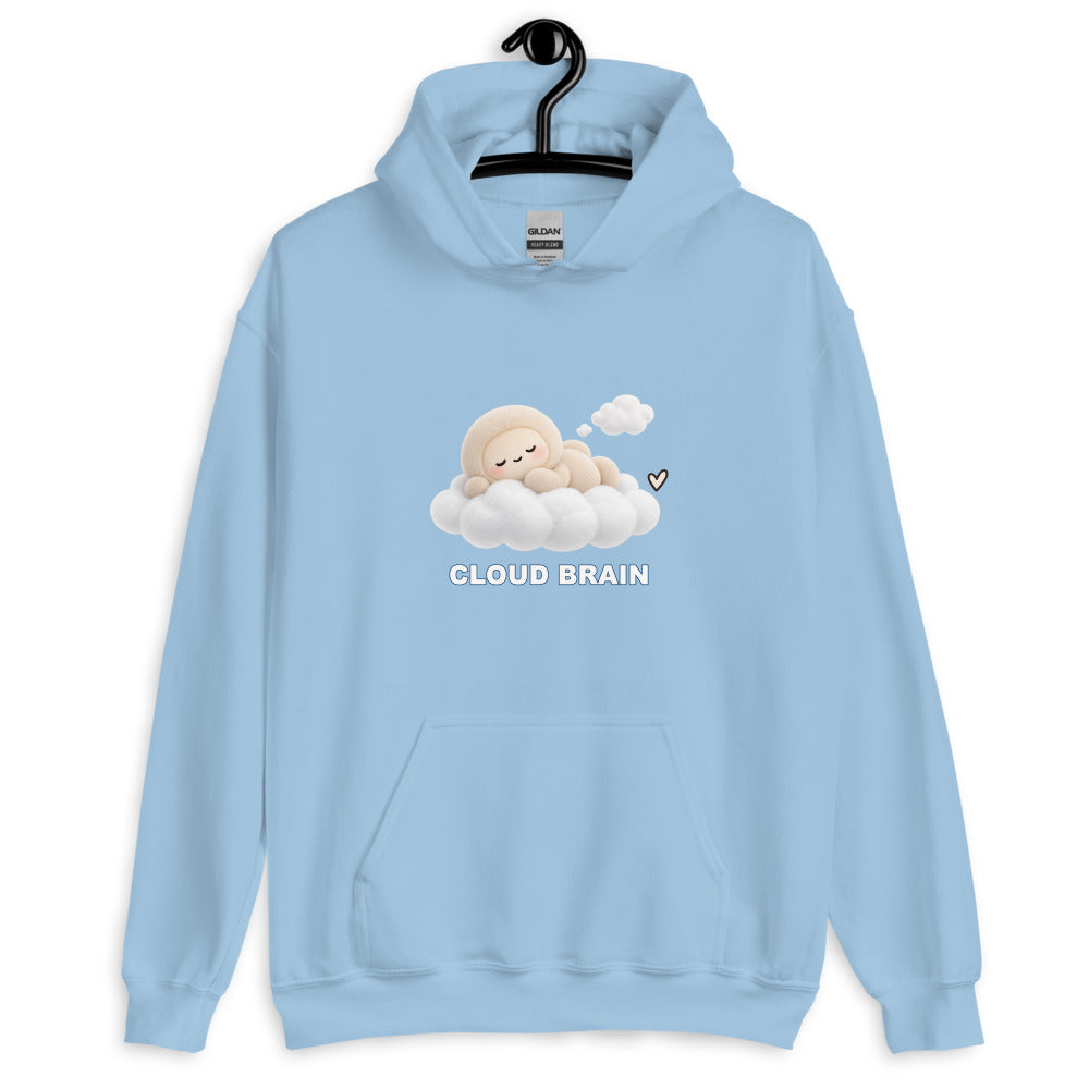 Muse Cloud Brain Hoodie in Light Blue, garment view 2
