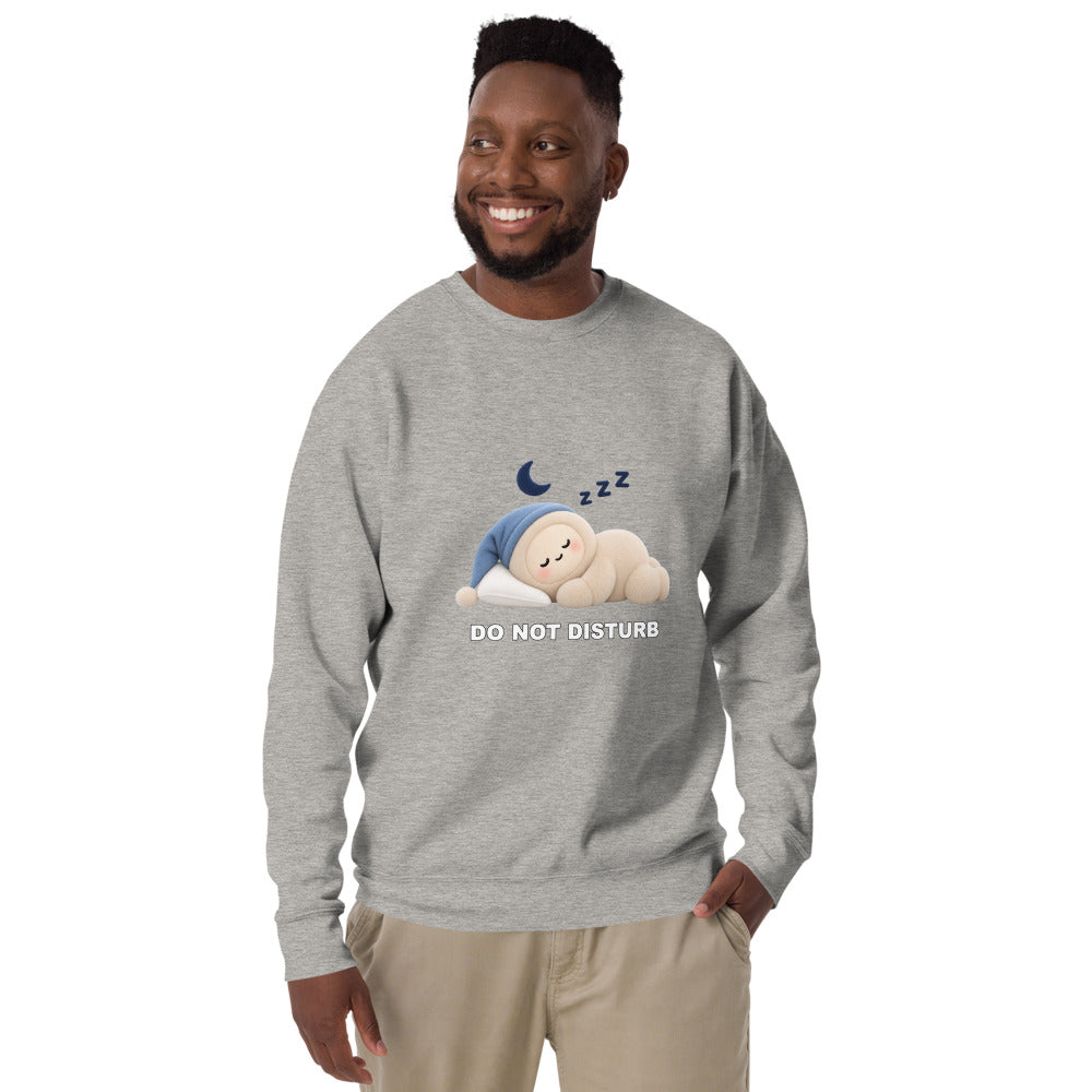 Muse Do Not Disturb Crewneck in Carbon Grey, model view 3