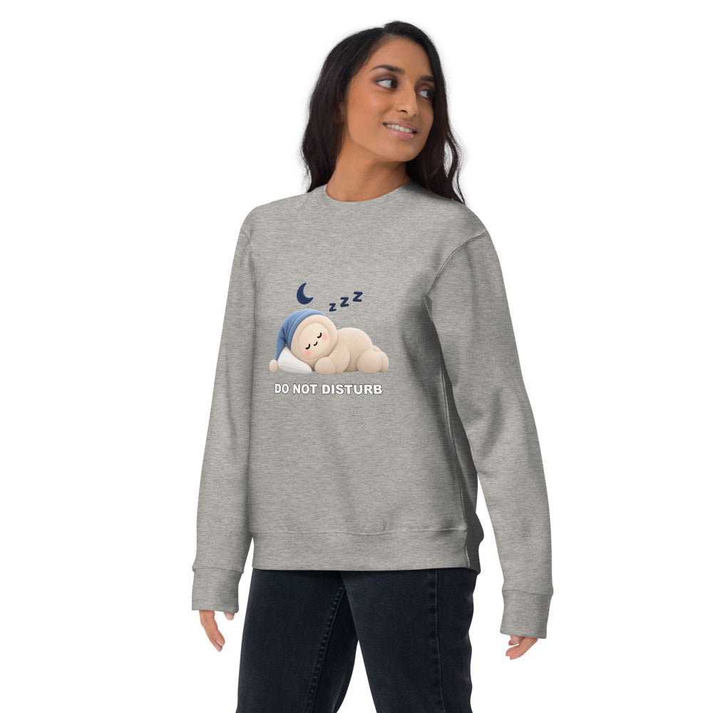 Muse Do Not Disturb Crewneck in Carbon Grey, model view 4